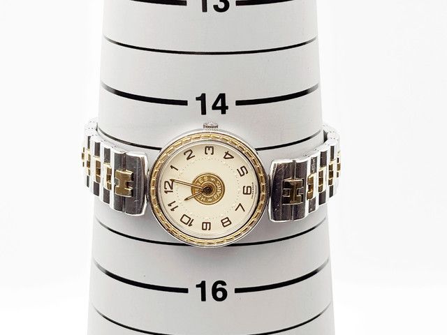 Hermes Sellier two-tone Quartz, ladies — champagne dial — photo 18