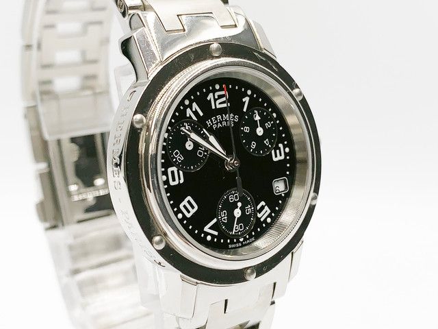 Hermes Clipper Chronograph CL1.310 Quartz, ladies — black dial — photo 11