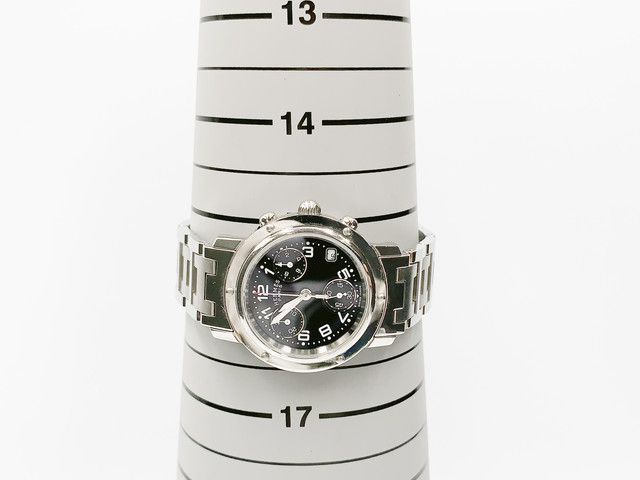 Hermes Clipper Chronograph CL1.310 Quartz, ladies — black dial — photo 18
