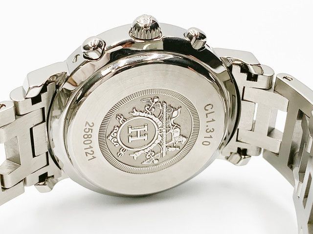 Hermes Clipper Chronograph CL1.310 Quartz, ladies — black dial — photo 19