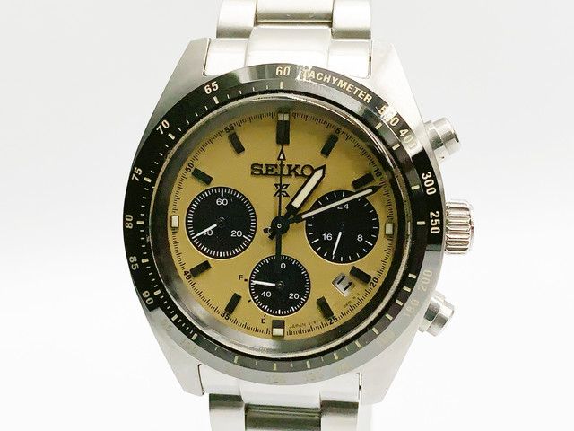 Seiko Prospex V192-0AF0 Solar Chronograph — yellow dial