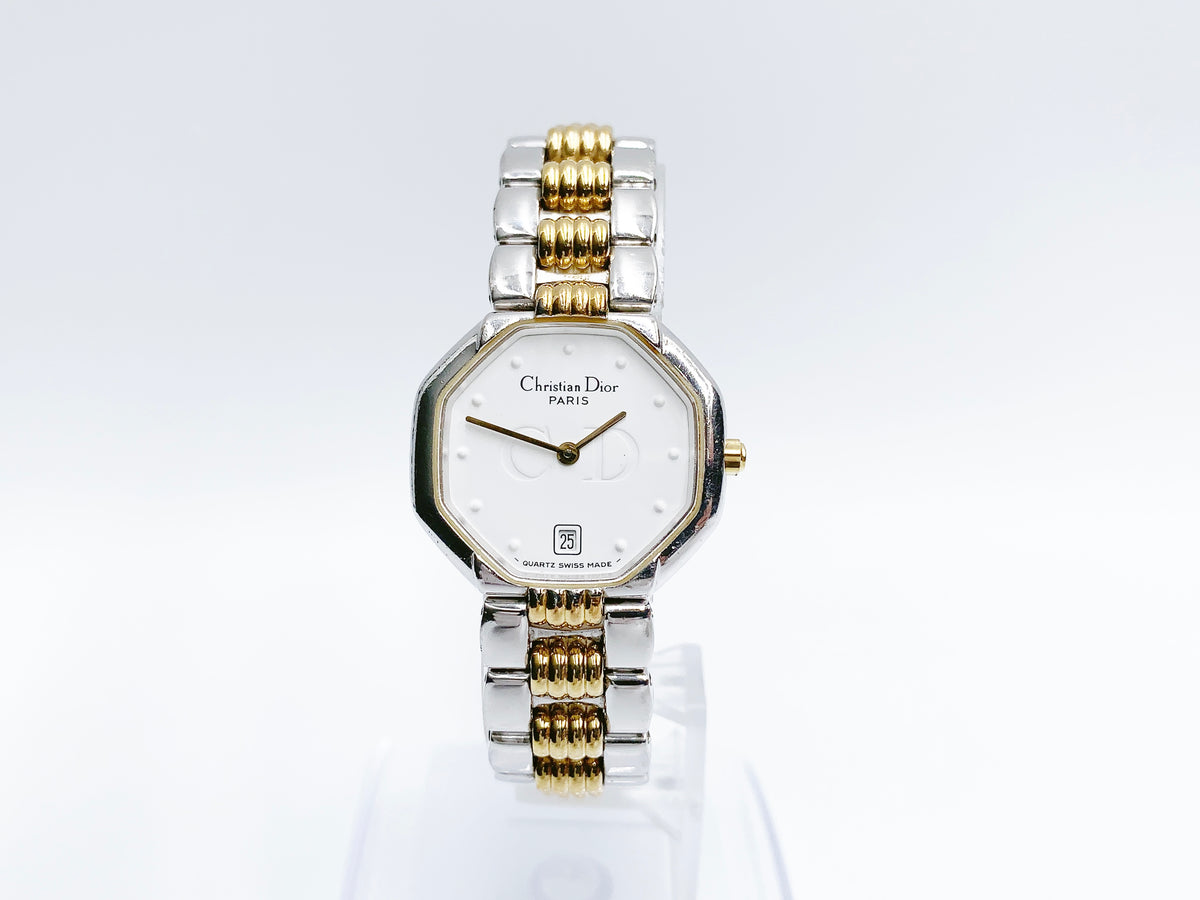 Christian Dior Octagon 48.203 Quartz, ladies — white dial