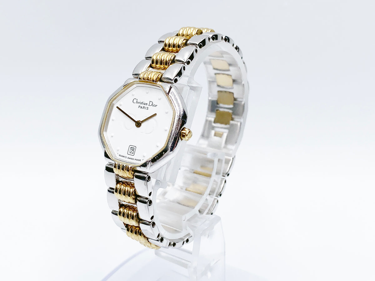 Christian Dior Octagon 48.203 Quartz, ladies — white dial