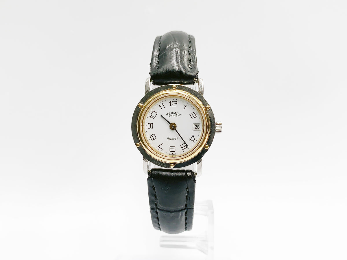 Hermes Clipper Quartz, ladies — white dial