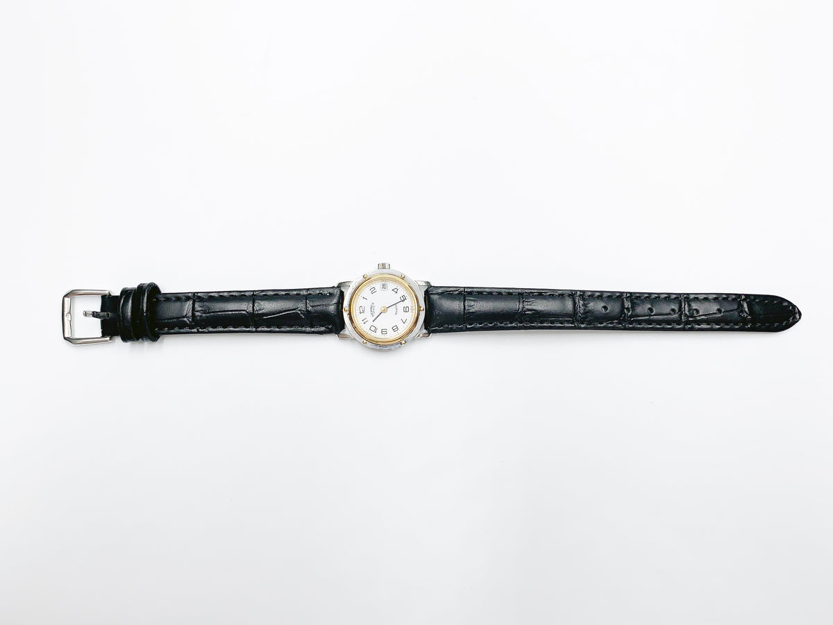 Hermes Clipper Quartz, ladies — white dial