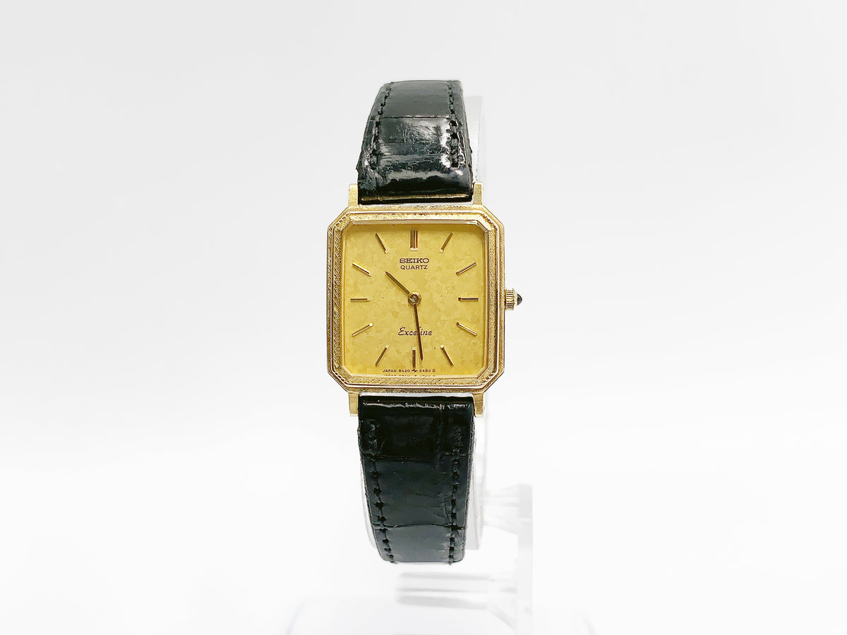 Seiko Exceline 8420-5410 Quartz, ladies — gold dial