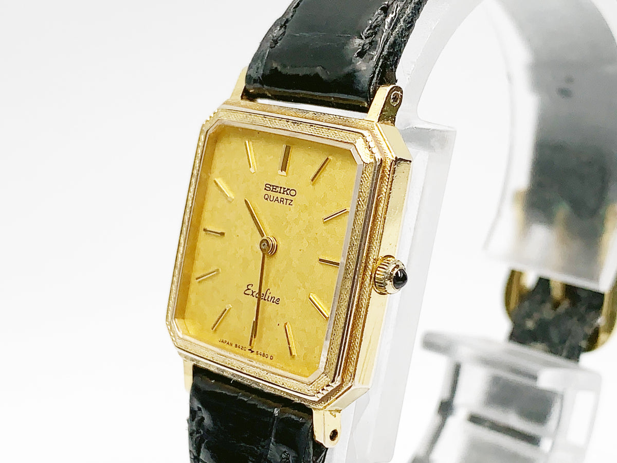 Seiko Exceline 8420-5410 Quartz, ladies — gold dial