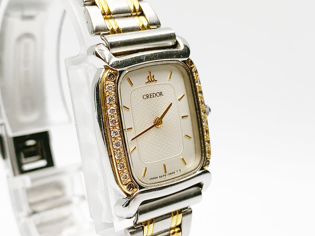 Seiko Credor 5A70-5470 Quartz, ladies — silver dial