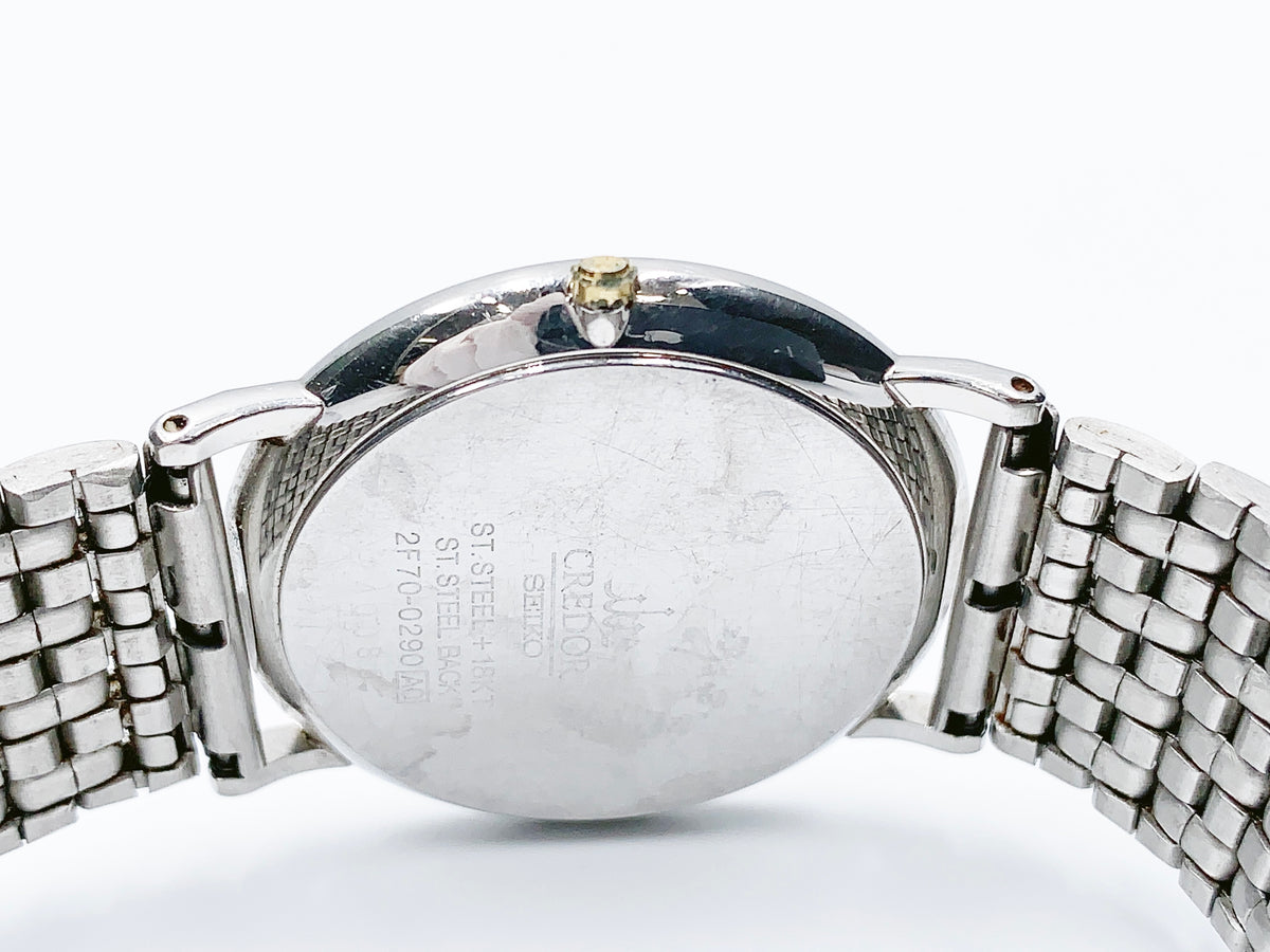 Seiko Credor 2F70-0290 Quartz — silver dial