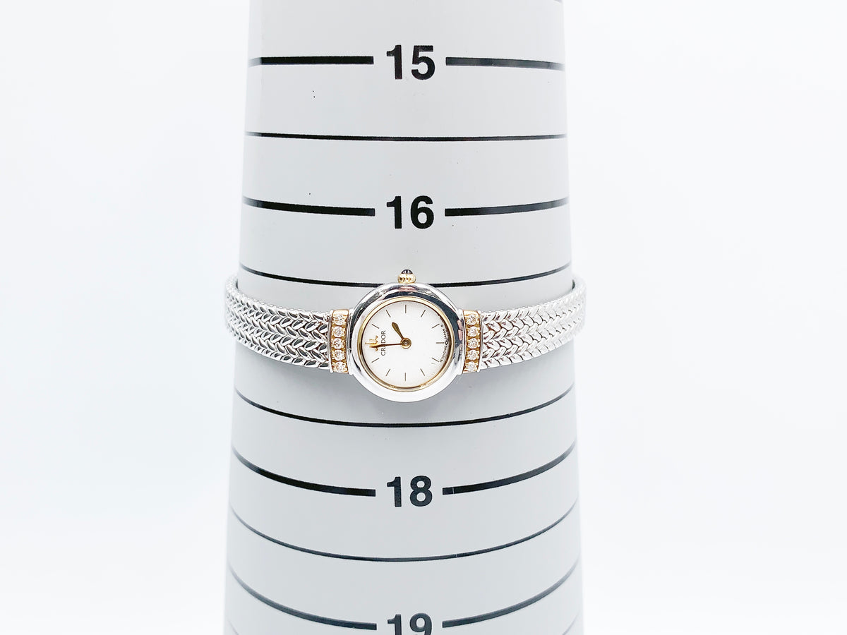 Seiko Credor 1F70-0100 Quartz, ladies — silver dial