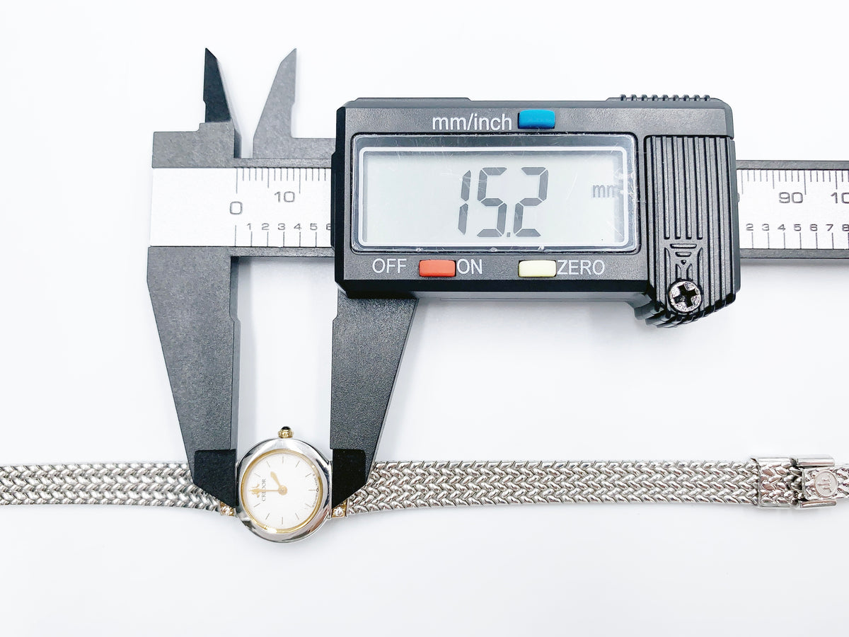 Seiko Credor 1F70-0100 Quartz, ladies — silver dial