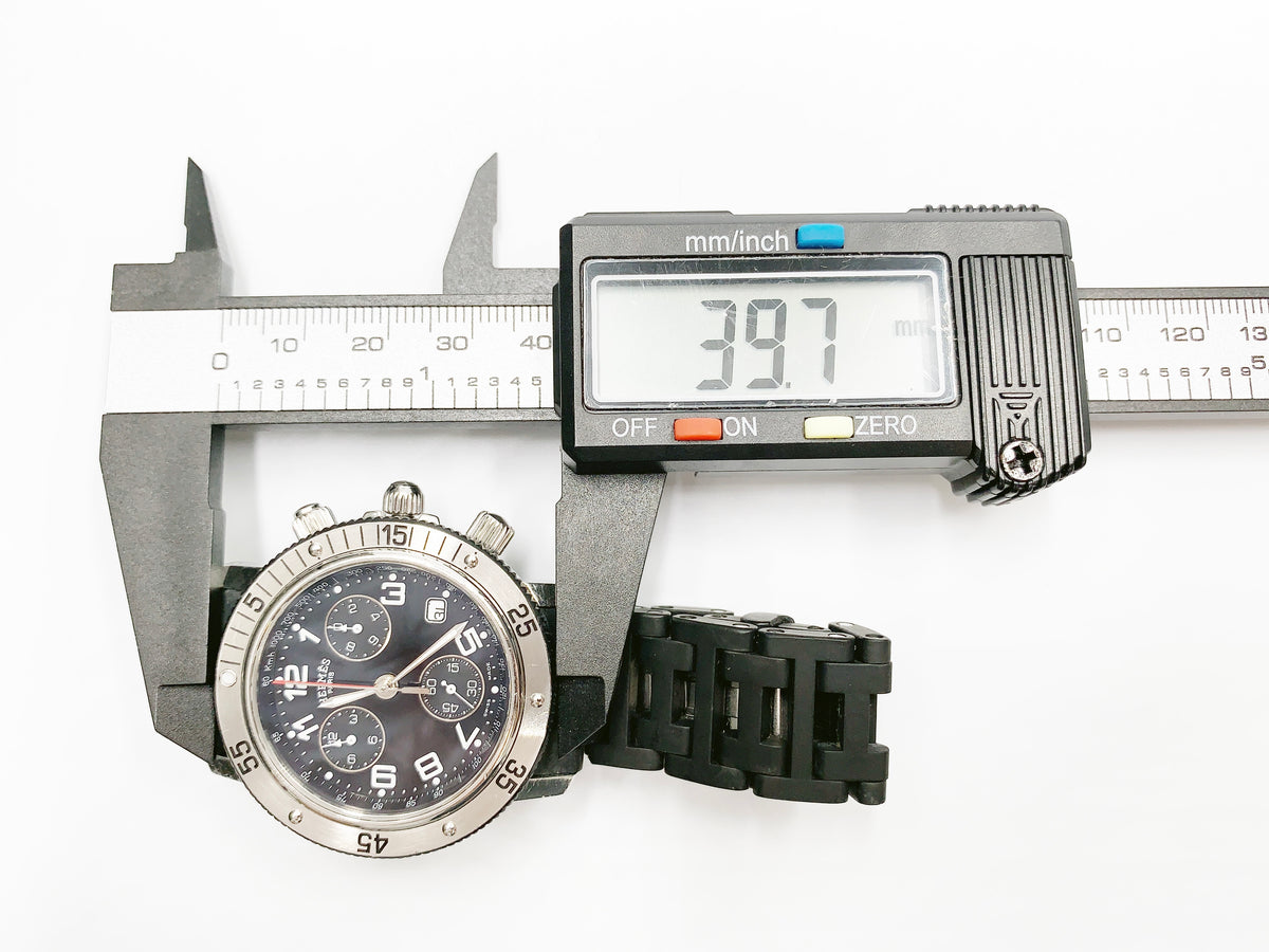 Hermes Clipper Chronograph CL2.915 Quartz — black dial