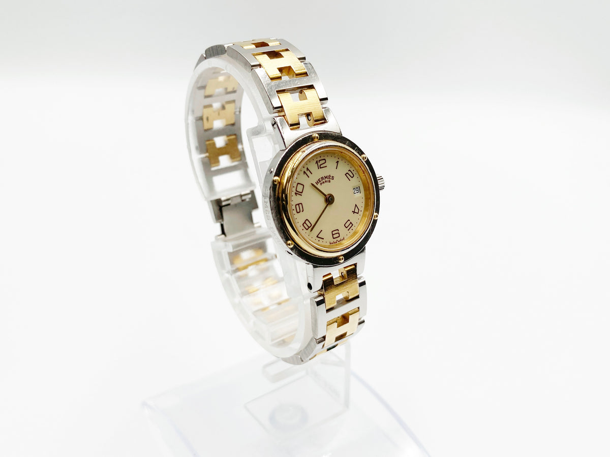 Hermes Clipper Quartz, ladies — white dial