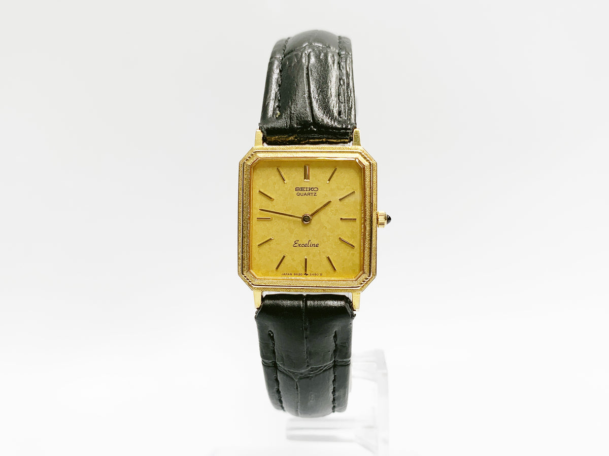 Seiko Exceline 8420-5410 Quartz, ladies — gold dial