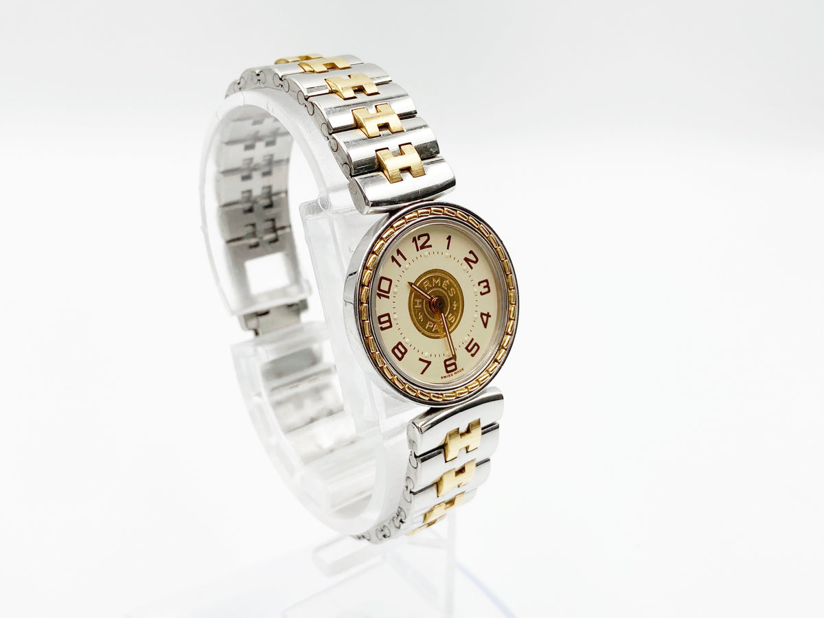 Hermes Sellier Quartz, ladies — white dial