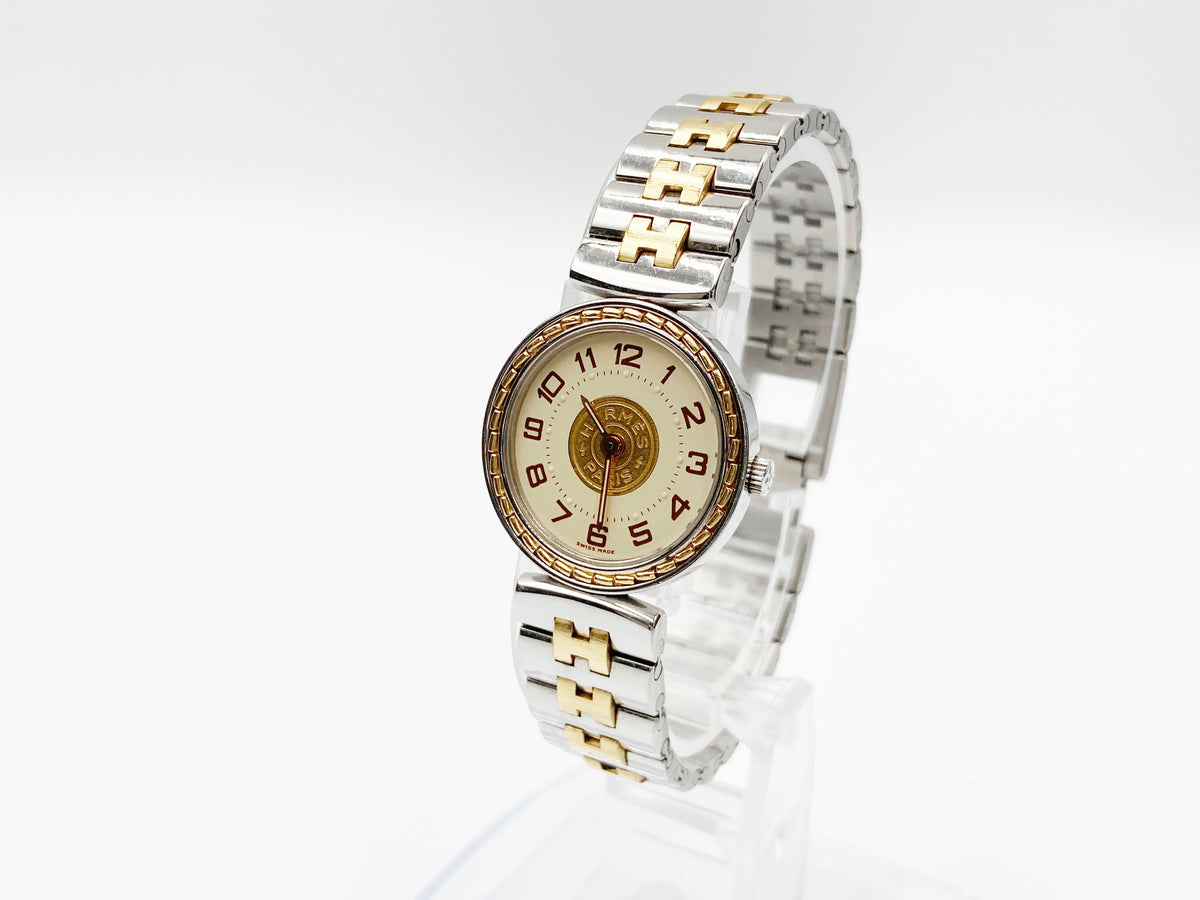 Hermes Sellier Quartz, ladies — white dial