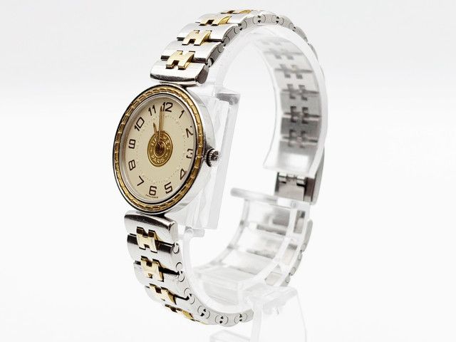 Hermes Sellier two-tone Quartz, ladies — champagne dial — photo 3