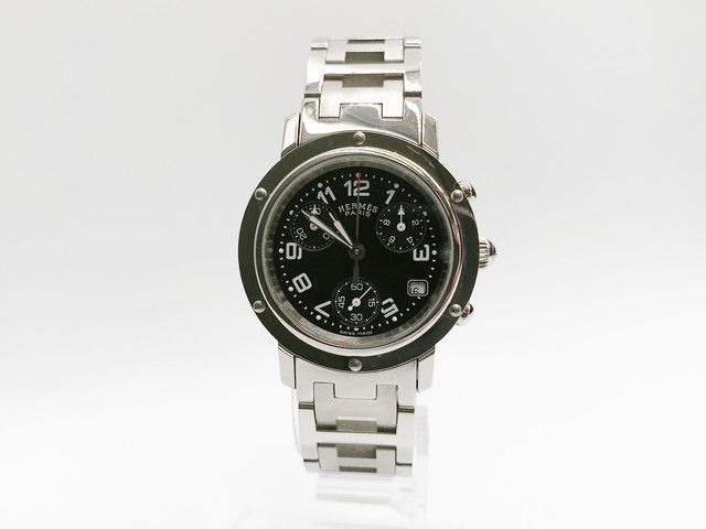 Hermes Clipper Chronograph CL1.310 Quartz, ladies — black dial — photo 2