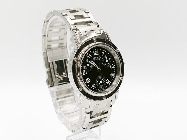 Hermes Clipper Chronograph CL1.310 Quartz, ladies — black dial — photo 7
