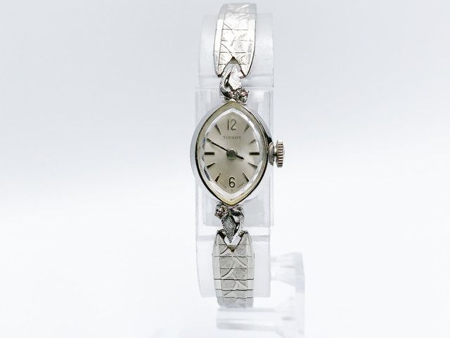 Tissot ladies cocktail watch, hand-wound — silver dial — photo 2