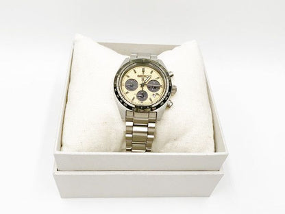 Seiko Prospex V192-0AF0 Solar Chronograph — yellow dial — photo 3