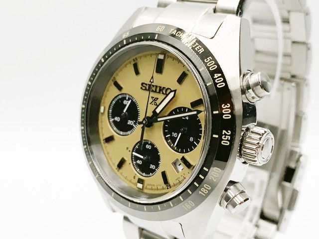 Seiko Prospex V192-0AF0 Solar Chronograph — yellow dial — photo 12