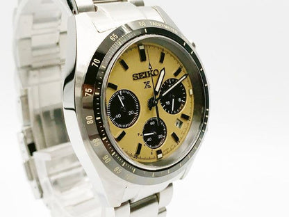 Seiko Prospex V192-0AF0 Solar Chronograph — yellow dial — photo 13