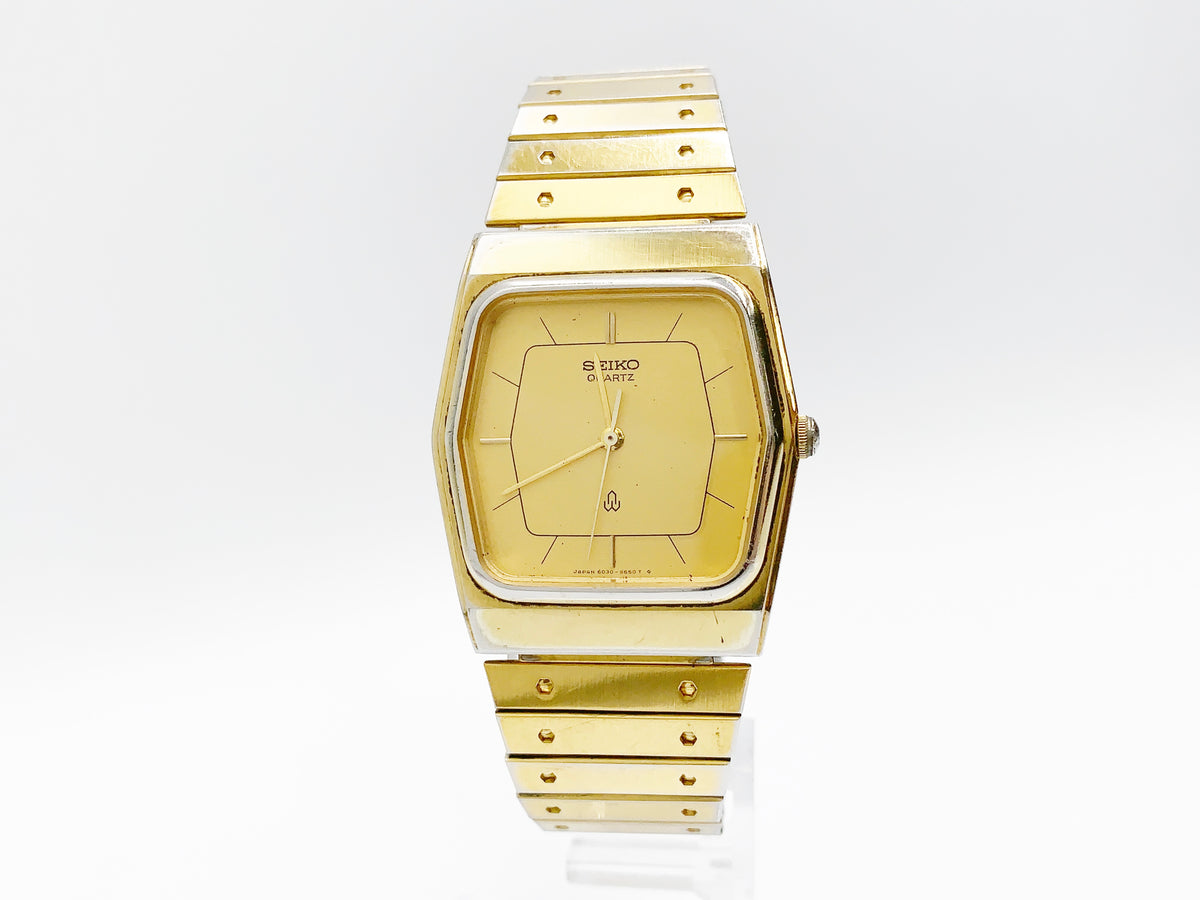 Seiko 6030-5560 Quartz — gold dial