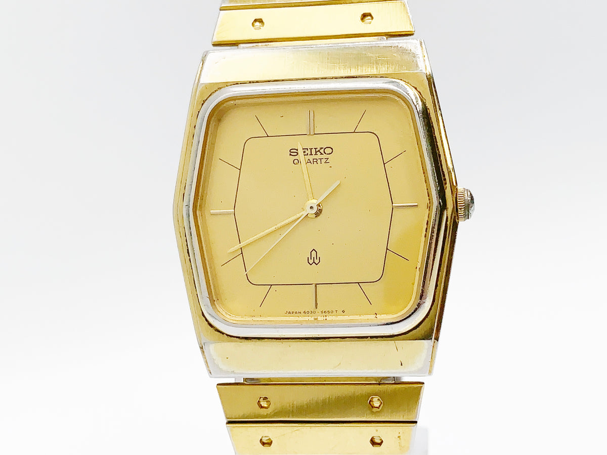 Seiko 6030-5560 Quartz — gold dial