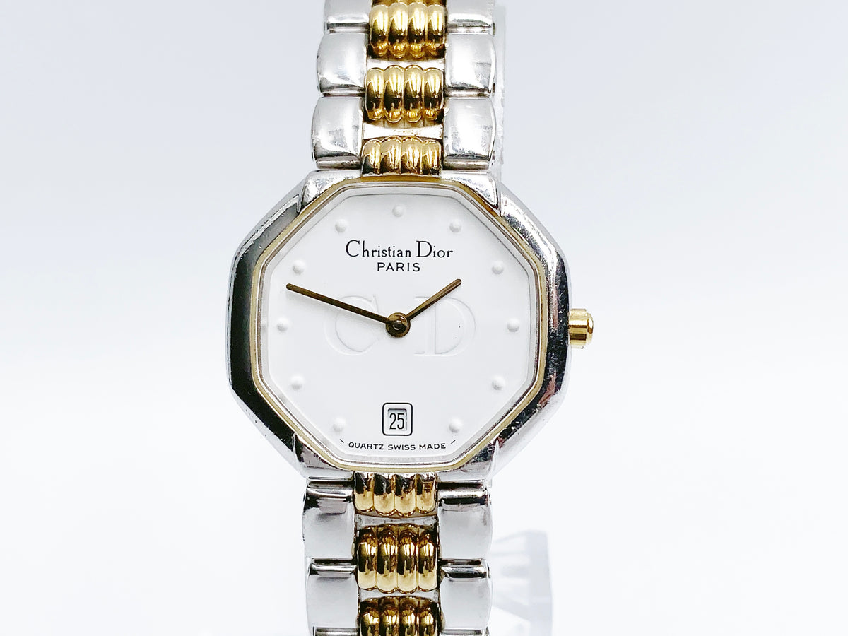 Christian Dior Octagon 48.203 Quartz, ladies — white dial