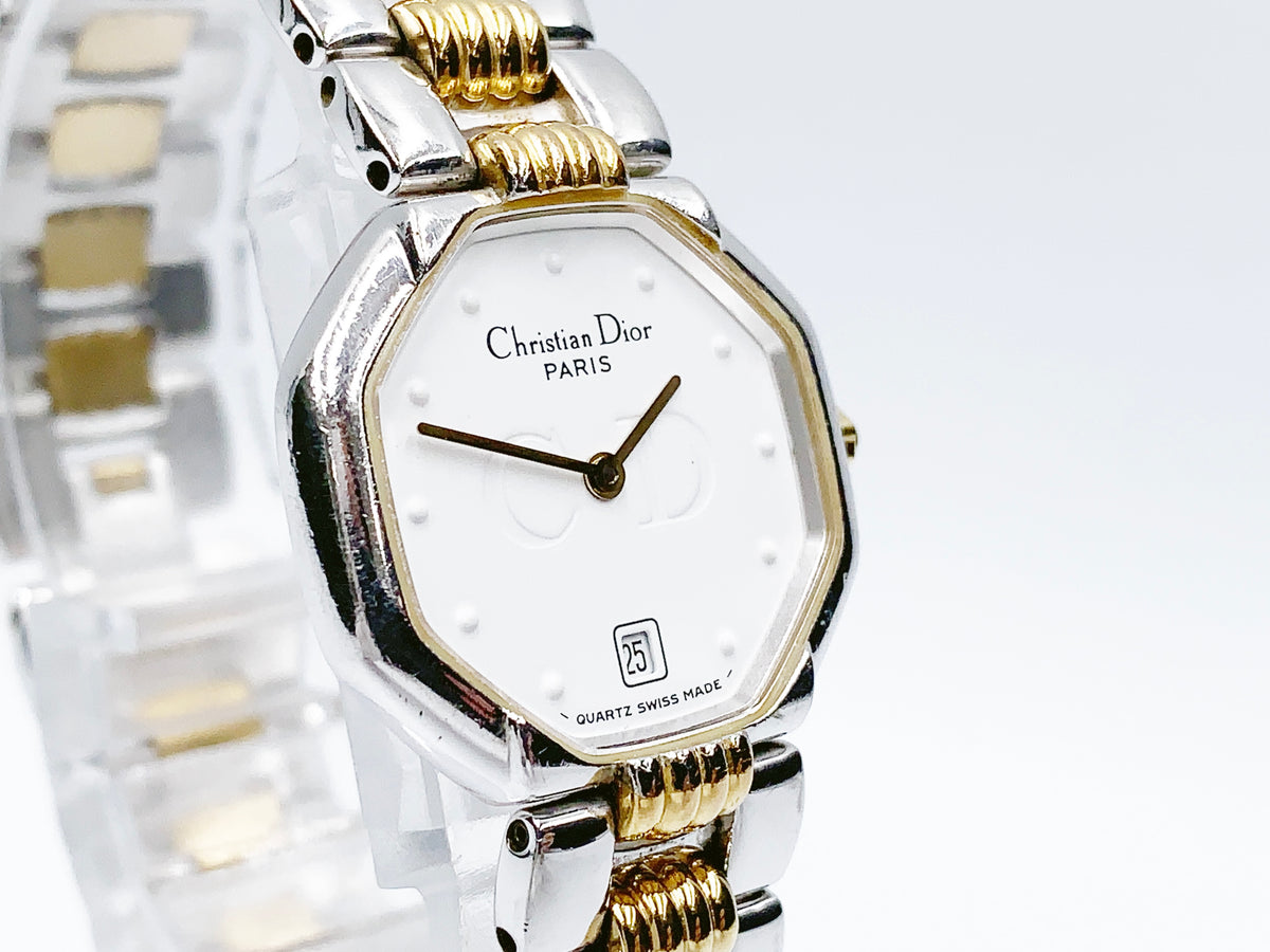 Christian Dior Octagon 48.203 Quartz, ladies — white dial