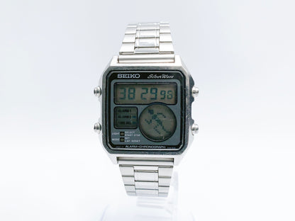 Seiko Silver Wave Alarm-Chronograph D138-5030 Quartz — black dial