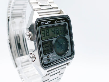Seiko Silver Wave Alarm-Chronograph D138-5030 Quartz — black dial