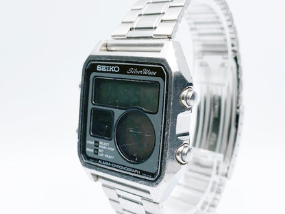Seiko Silver Wave Alarm-Chronograph D138-5030 Quartz — black dial