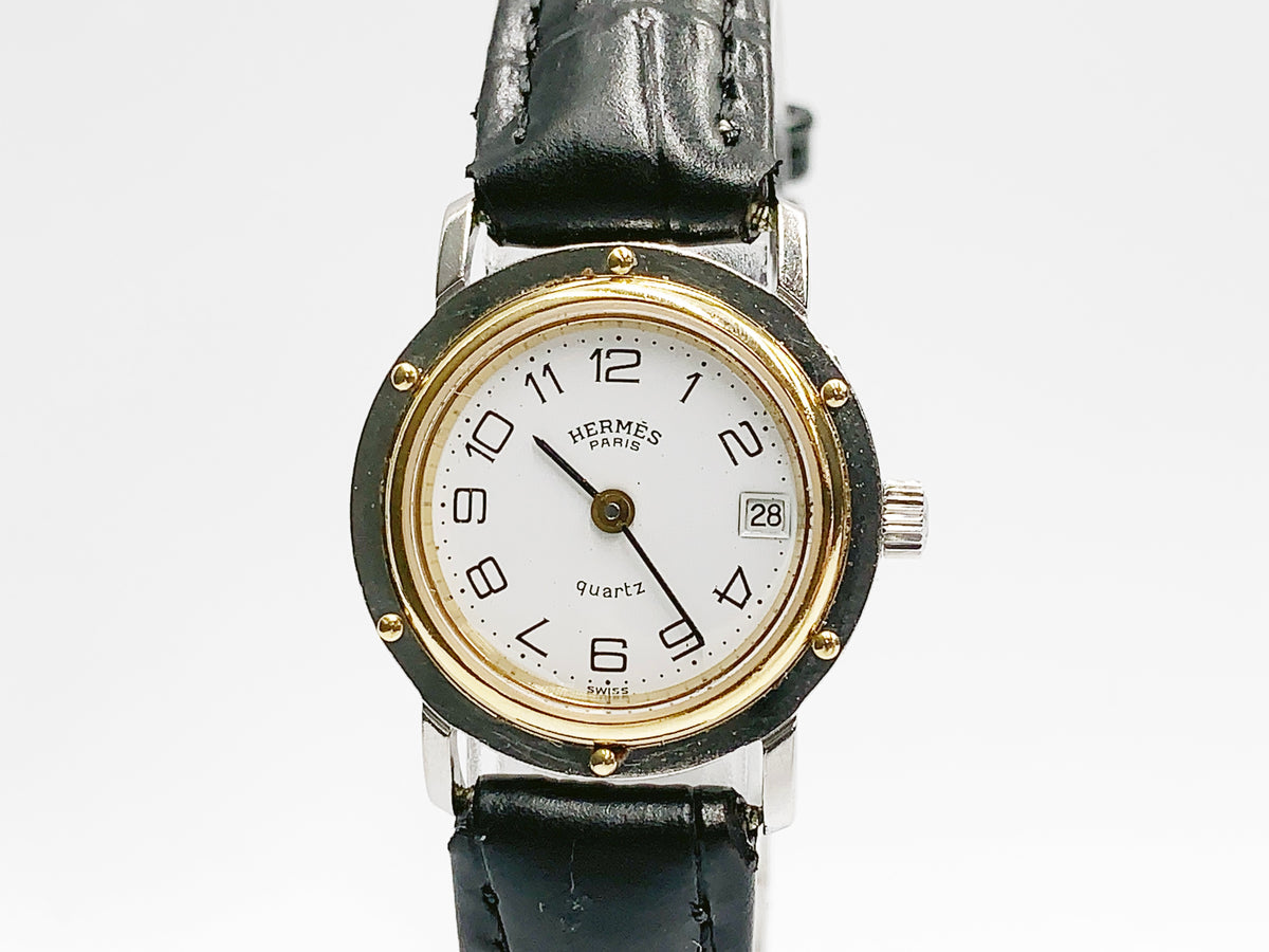 Hermes Clipper Quartz, ladies — white dial