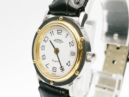 Hermes Clipper Quartz, ladies — white dial