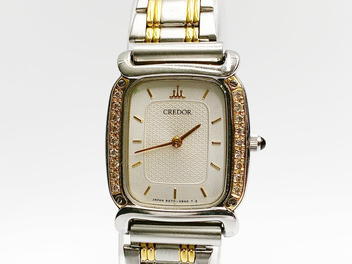 Seiko Credor 5A70-5470 Quartz, ladies — silver dial