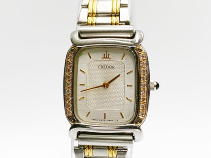Seiko Credor 5A70-5470 Quartz, ladies — silver dial