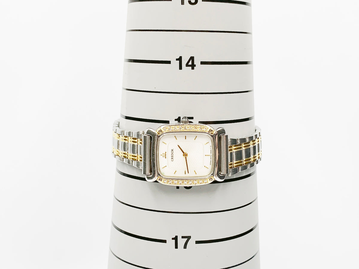 Seiko Credor 5A70-5470 Quartz, ladies — silver dial