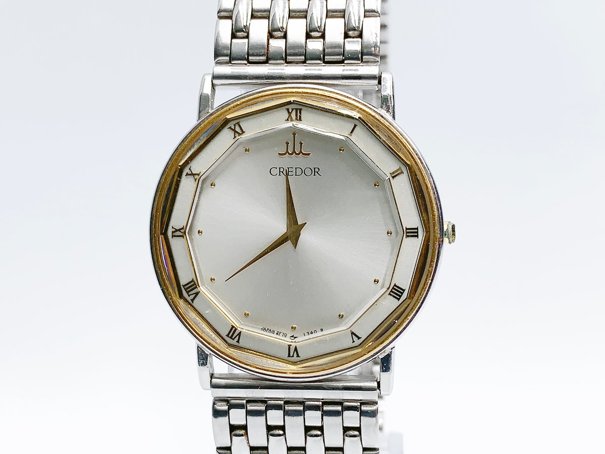 Seiko Credor 2F70-0290 Quartz — silver dial