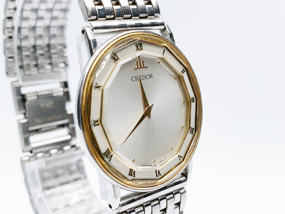 Seiko Credor 2F70-0290 Quartz — silver dial