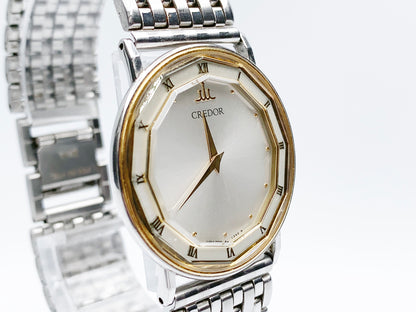Seiko Credor 2F70-0290 Quartz — silver dial
