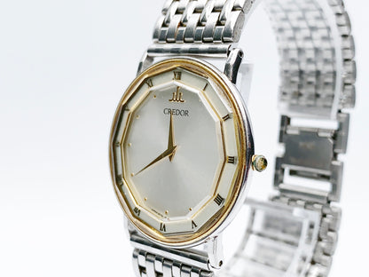 Seiko Credor 2F70-0290 Quartz — silver dial