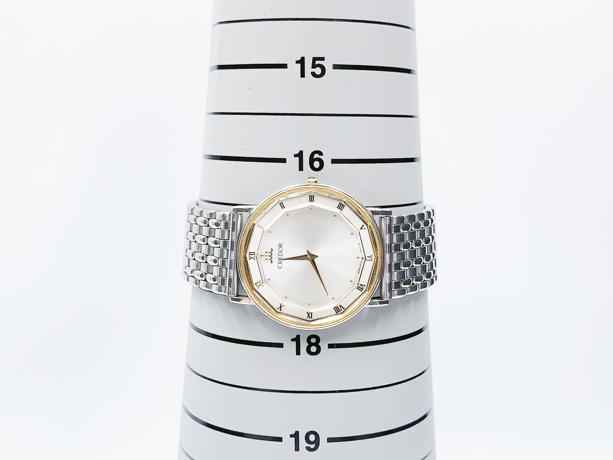 Seiko Credor 2F70-0290 Quartz — silver dial