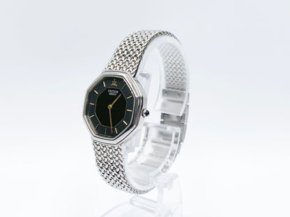 Seiko Credor 8420-5660 Quartz, ladies — black dial
