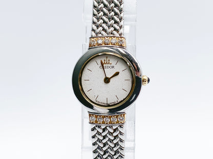 Seiko Credor 1F70-0100 Quartz, ladies — silver dial