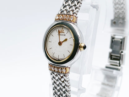 Seiko Credor 1F70-0100 Quartz, ladies — silver dial