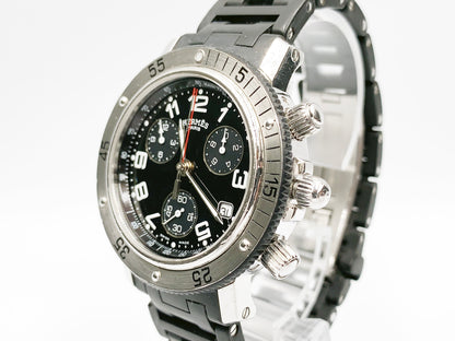 Hermes Clipper Chronograph CL2.915 Quartz — black dial