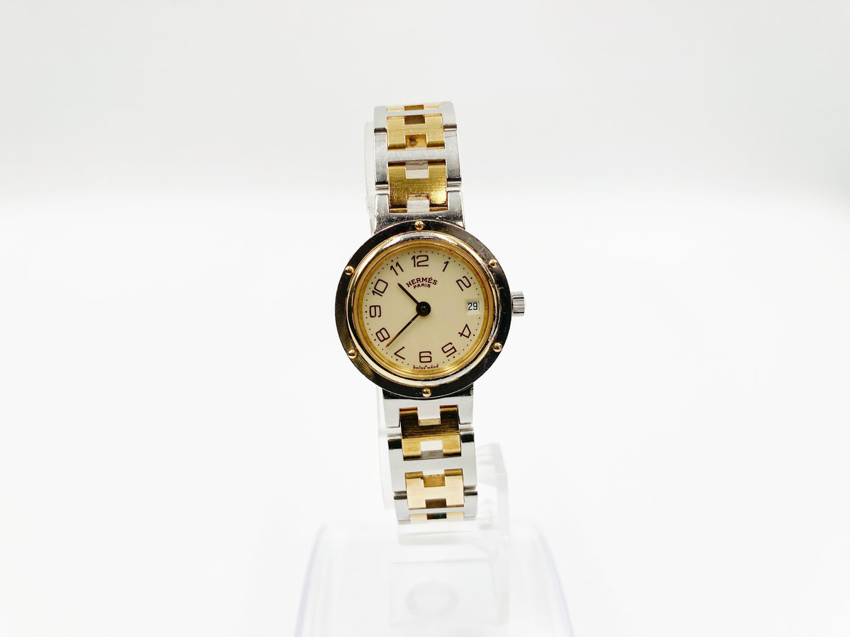 Hermes Clipper Quartz, ladies — white dial
