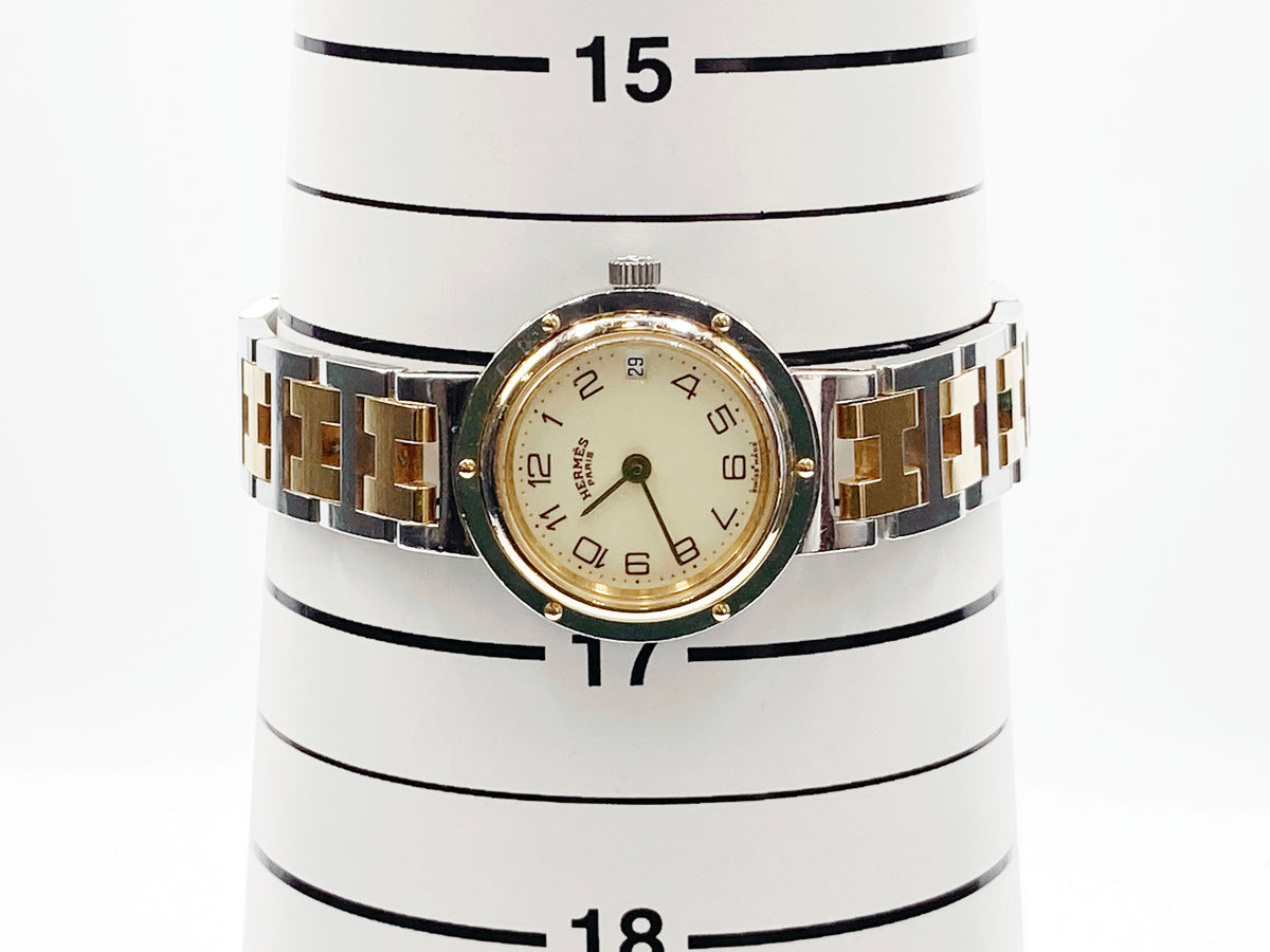 Hermes Clipper Quartz, ladies — white dial